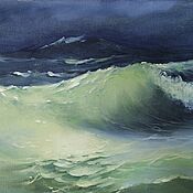 Картины и панно handmade. Livemaster - original item Seascape painting 30 by 40 cm wave painting gift to a sailor. Handmade.