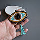 Obsidian Eye Brooch. Brooches. Handmade by Svetlana Sin. My Livemaster. Фото №5