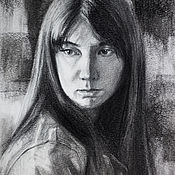 Картины и панно handmade. Livemaster - original item Portrait of a photo with charcoal pencil. to order a portrait from a photo. Handmade.