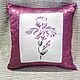 Decorative pillow with embroidery ' iris', Pillow, Tolyatti,  Фото №1
