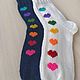 RussianSocks Вязаные носки с сердечками тёмно-синие любимому парню. Носки. RussianSocks ВЯЗАНЫЕ НОСКИ ВАРЕЖКИ. Ярмарка Мастеров.  Фото №10
