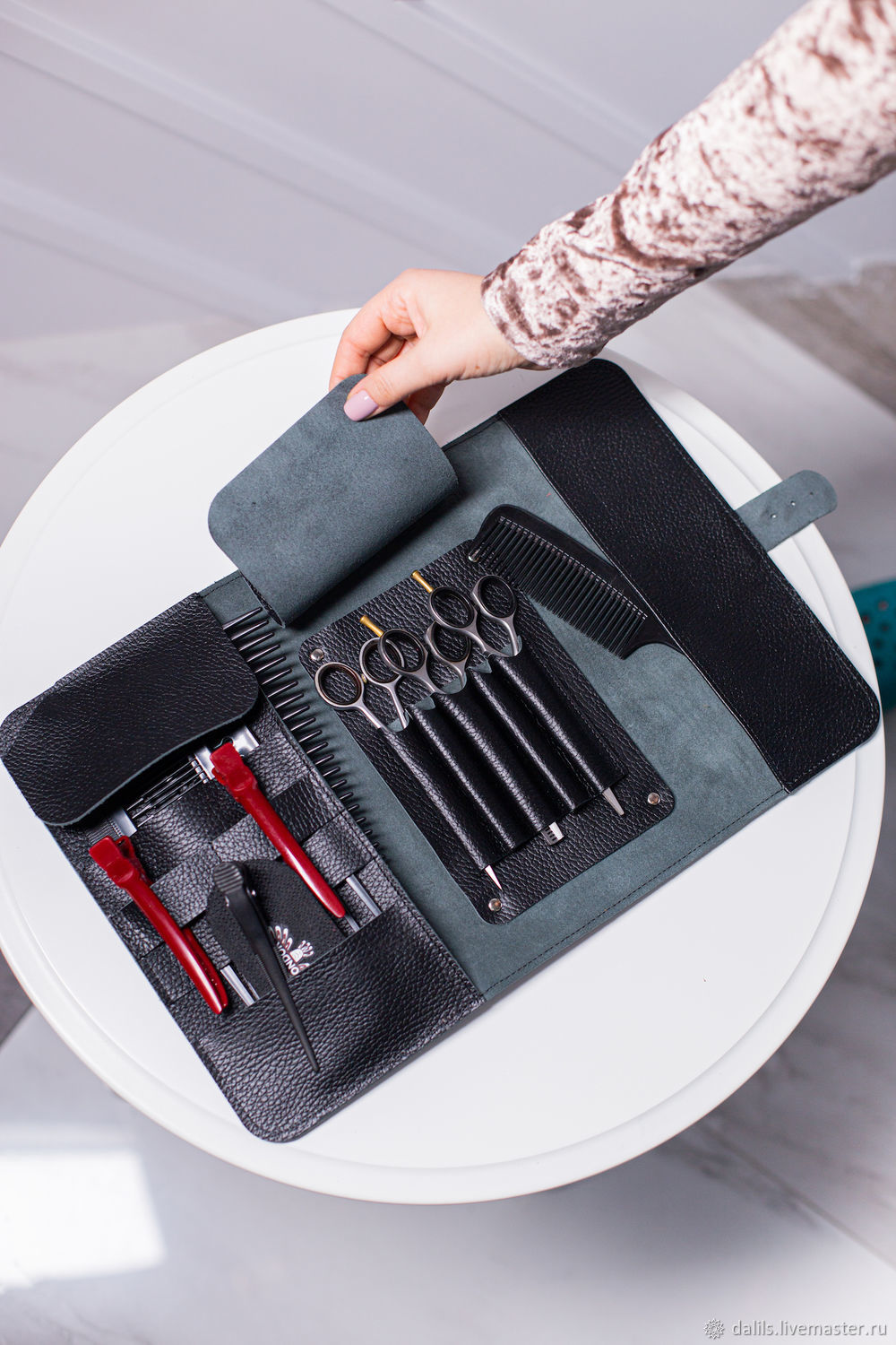 Чехол для парикмахерских инструментов и ножниц, чёрный - Gera Professional