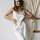 Silk shirt with straps milky white color, Combination, Moscow,  Фото №1