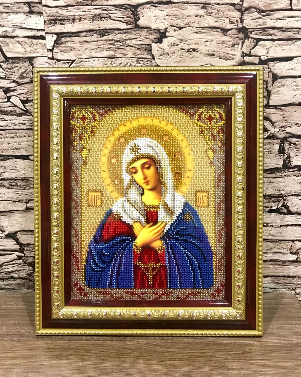 Набор для вышивки бисером Богородица «Умиление с младенцем»