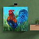 Picture with cock. Cock. Oil painting on canvas. Pictures. MariaSlynkoArt (Mariaslynko). Online shopping on My Livemaster.  Фото №2