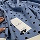 Заказать Вискоза Alta Moda в нерегулярный горох. Цвет дымчато-голубой. Mariteks  Итальянские  ткани. Ярмарка Мастеров. . Ткани Фото №3