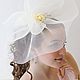 Свадебная шляпа "Розмари". Шляпа для невесты. Вуалетка, Veil hat, Moscow,  Фото №1