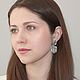 Earrings Monstera tropical Pusey, Stud earrings, Belaya Cerkov,  Фото №1