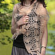 Windy scarf (delicate beige). Scarves. Irina-knitting. Online shopping on My Livemaster.  Фото №2