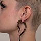 Длинные серьги обманки из дерева (W41). Серьги классические. Ivan (tribalstyles). Ярмарка Мастеров.  Фото №5