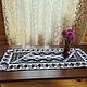 Лоскутная дорожка  "Черно-белая". Декоративные салфетки. Карамнова Елена (Лавандовый пэчворк). Интернет-магазин Ярмарка Мастеров.  Фото №2