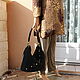 Bag: Black Genuine Suede Bag. Sacks. Olga'SLuxuryCreation. Online shopping on My Livemaster.  Фото №2