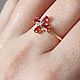 Золотое кольцо с бриллиантами и темно-оранжевыми сапфирами. Кольца. Newstylejewelry. Ярмарка Мастеров.  Фото №6