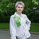 Рубашка с рисунком ручной работы "Лето". Рубашки. Ирина Лебедева Boho House. Ярмарка Мастеров.  Фото №8
