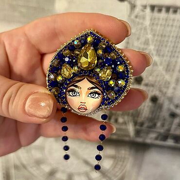 Украшения ручной работы. Ярмарка Мастеров - ручная работа Брошка девушка 2. Handmade.