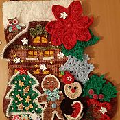 Сувениры и подарки handmade. Livemaster - original item Christmas sock: Boot gingerbread. Handmade.