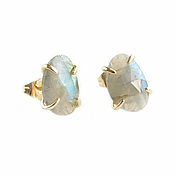 Украшения handmade. Livemaster - original item Labrador earrings, stud earrings with a labrador stone. Handmade.