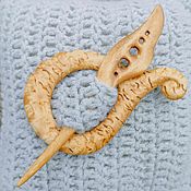 Украшения handmade. Livemaster - original item Copy of Wooden brooch shawl-pin. Handmade.