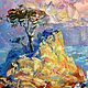 Заказать Картина маслом Морской пейзаж берег моря, скала, кипарис. Картины маслом | Наталья Савенкова. Ярмарка Мастеров. . Картины Фото №3