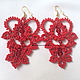 Кружевные серьги фриволите. Серьги классические. Tatting-sev. Интернет-магазин Ярмарка Мастеров.  Фото №2