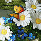 Оранжевая бабочка Монарх из полимерной глины, Заколки, Москва,  Фото №1