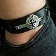 Leather bracelet with a cross and a braided leather cord. Cuff bracelet. Brave. Online shopping on My Livemaster.  Фото №2