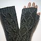 163 fingerless long gloves, dark grey, Mitts, Kamyshin,  Фото №1