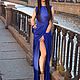 Evening dress, blue dress sleeveless. Dresses. Дизайнерские платья Valensia Atelier. Online shopping on My Livemaster.  Фото №2