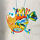  Fish Warm Sea. Glass decor. Fusing stained glass. Suspension. MyFusedGlass. My Livemaster. Фото №5