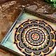 Поднос   Mandala Serenity. Подносы. Творческая студия  Евгении Ансари. Ярмарка Мастеров.  Фото №5