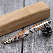 Канцелярские товары handmade. Livemaster - original item Premier ballpoint pen in a wooden case. Handmade.
