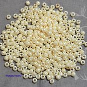 Материалы для творчества handmade. Livemaster - original item 10 grams Toho 8/0 123 light beige Japanese beads TOHO nephros glossy. Handmade.