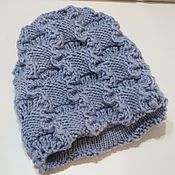 Beanie knitted hat dark grey