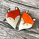 Order Set of brooches 'Cute red paired foxes brooches'. greenfox-23. Livemaster. . Brooch set Фото №3