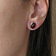 Order Silver Garnet Earrings, Garnet Stud Earrings in Silver. Irina Moro. Livemaster. . Stud earrings Фото №3