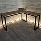 Угловой стол из массива дуба в стиле лофт "Table - 105". Столы. EasyLOFT. Ярмарка Мастеров.  Фото №7