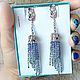 Серебряные серьги-люстры из хрусталя и swarovski "Frozen Crystal", Серьги классические, Москва,  Фото №1
