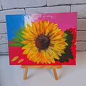 Картины и панно handmade. Livemaster - original item Picture Sunflower framed. Handmade.
