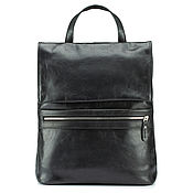 Сумки и аксессуары handmade. Livemaster - original item Artemis leather backpack (black). Handmade.