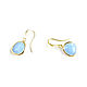 Earrings with a stone ' Sky ' blue earrings buy, small earrings, Earrings, Moscow,  Фото №1