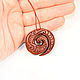 Amulet Pendant 'Spiral Koru' (paduk). Pendant. OakForest Wooden Jewelry. My Livemaster. Фото №4
