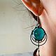 Amber Drop earrings (blue) (e-009-01). Earrings. #Ofel_way. My Livemaster. Фото №5
