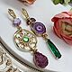 Асимметричные серьги с камнями. Серьги классические. Elena Moonlight Jewelry. Ярмарка Мастеров.  Фото №4