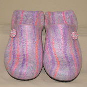 Обувь ручной работы handmade. Livemaster - original item Women`s felted Slippers Bright threads. Handmade.