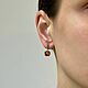 Серьги-пусеты из серебра 925 пробы с натуральным камнем. Серьги-пусеты. ИП Богданчиков Клим Николаевич. Интернет-магазин Ярмарка Мастеров.  Фото №2