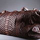 Спортивная сумка из кожи питона IMP0581VK. Спортивная сумка. CrocShop товары из экзотической кожи. Интернет-магазин Ярмарка Мастеров.  Фото №2