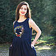 Linen sundress with embroidery 'bird'. Dresses. KVITKA. Online shopping on My Livemaster.  Фото №2