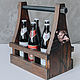 Beer carrier from the barn board ' Tray for beer', Holders, Ivanovo,  Фото №1