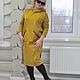 Vestido con capucha de Jersey mostaza Picante'. Dresses. Olga Lado. My Livemaster. Фото №4