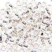 Материалы для творчества handmade. Livemaster - original item 10 grams 6/0 Toho beads 21 Japanese TOHO crystal silver inner. Handmade.